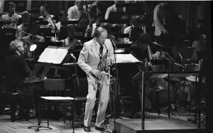 J Dankworth Prints: Johnny Dankworth, Barbican, London, 1986. Artist: Brian O Connor