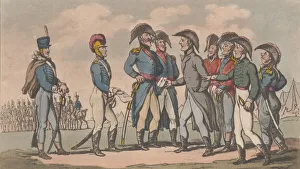 Johnny on Duty with his Chief, from The Military Adventures of Johnny Newcome