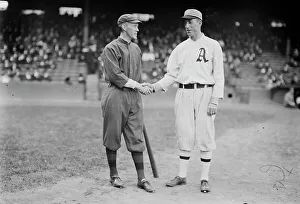 Opponent Prints: Johnny Evers, Boston NL and Eddie Plank