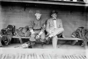 Baseball Prints: Johnny Evers & George Stallings, Boston NL (baseball), 1914. Creator: Bain News Service