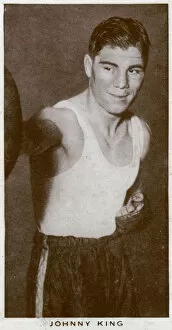 Johnny Gallery: Johnny King, British boxer, 1938