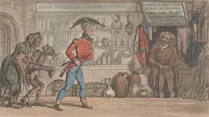 Provisions Prints: Johnny Newcome going to lay in Stock, from The Military Adventures of Johnny