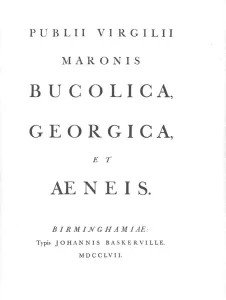 Francis Meynell Prints: Johns Baskervilles Virgil, 1757, (1946). Artist: John Baskerville