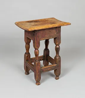 Maple Wood Prints: Joint Stool, 1680 / 1710. Creator: Unknown