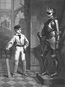 Cricket Bat Prints: What a jolly Wicket Keeper he would make, 1875