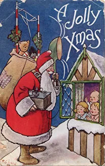 A Jolly Xmas, 1934. Creator: Frederick George Lewin A Jolly Xmas, 1934. Creator: Frederick George Lewin