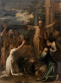 Jonah Preaches at Nineveh, 1661. Creator: Rosa, Salvatore (1615-1673)