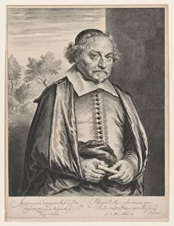 Joost van den Vondel, 17th century. Creator: Jan Lievens