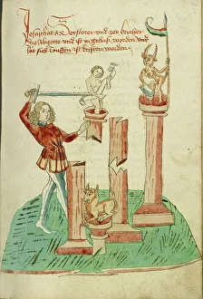 Idols Prints: Josaphat Destroying Pagan Idols, 1469. Creator: Unknown