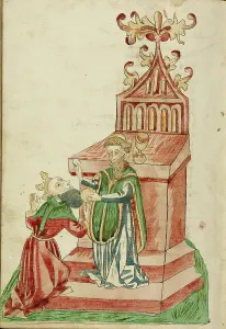 Communion Prints: Josaphat receives Communion from Barlaam; Barlaam und Josaphat