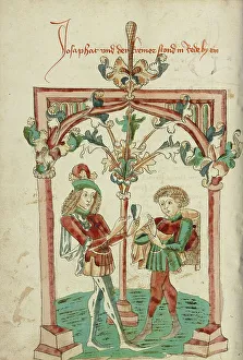 Parti Coloured Prints: Josaphat Speaking to the Merchant Barlaam about the Precious Gem; Barlaam und Josaphat