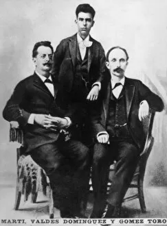 Jose Marti, Fermin Valdes Dominguez and Gomez Toro, Key West, Florida, USA, 1894 (c1910)