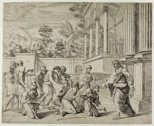 Francesco Mola Prints: Joseph and his Brethren, c.1657. Creator: Pier Francesco Mola