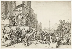 Distributing Prints: Joseph Distributing Grain to Egypt, 1644. Creator: Bartholomeus Breenbergh