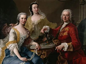 Lace Trim Prints: Joseph de France and his Family, c1740s. Creator: Martin van Meytens
