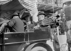 Joseph Gurney Cannon, Rep. from Illinois, Right, with Vice President Sherman, 1911. Creator: Harris & Ewing. Joseph Gurney Cannon, Rep. from Illinois, Right, with Vice President Sherman, 1911. Creator: Harris & Ewing