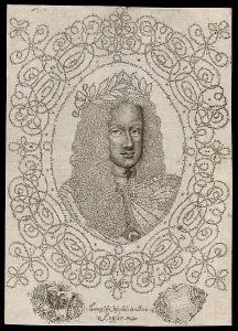 Calligraphic Prints: Joseph I (August), Holy Roman Emperor, c. 1705. Creator: Johann Michael Püchler