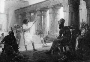 Joseph Interpreting Pharaohs Dream, early 20th century.Artist: Margaret Dovaston Joseph Interpreting Pharaohs Dream, early 20th century.Artist: Margaret Dovaston