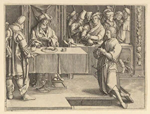 Joseph Interpreting Pharoahs Dreams (copy), 1640-70. Creator: Unknown