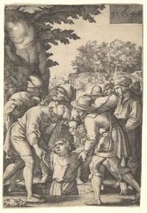 Lowering Prints: Joseph lowered into a well by his brothers, from the series The Story of Joseph, 1546