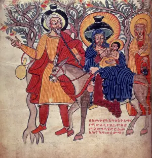 Breastfeeding Prints: Joseph, Mary and Jesus leave Bethlehem, 1756. Creator: Unknown