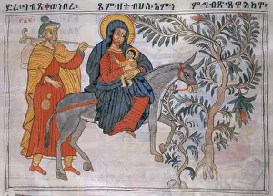 Christ Antiphonete Prints: Joseph, Mary and Jesus leaving Egypt, c1665. Creator: Unknown