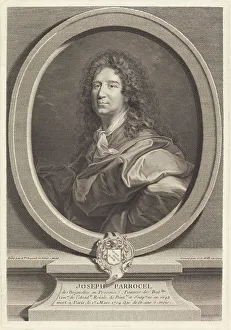 Escutcheon Prints: Joseph Parrocel, 1744. Creator: Johann Georg Wille