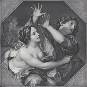 Sexual Harassment Prints: Joseph and Potiphars wife, 1837. Creator: Franz Seraph Hanfstaengl