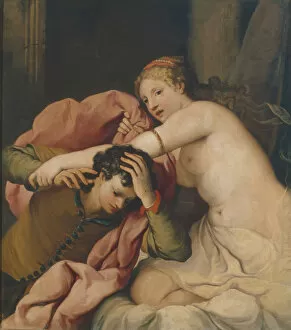 Barock Collection: Joseph and Potiphars Wife. Creator: Lazzarini, Gregorio (1655-1730)