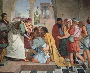 Nazarene Prints: Joseph Reveals Himself to His Brothers, 1817. Artist: Cornelius, Peter, von (1784-1867)