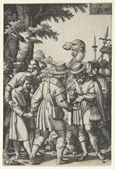 Hebrew Gallery: Joseph Sold to the Merchants, from The Story of Joseph, 1546. Creator: Georg Pencz