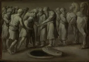 Slave Trade Prints: Joseph sold into slavery, 1700-1799. Creator: Unknown