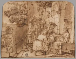 Jan Victors Prints: Joseph's Brothers Showing His Coat to Jacob, 1640/49. Creator: Jan Victors