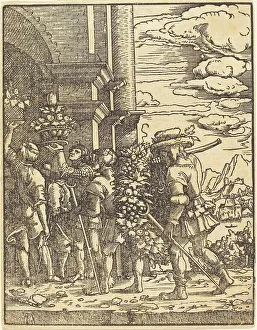 Altdorfer Albrecht Prints: Joshua and Caleb, in or after 1520. Creator: Albrecht Altdorfer