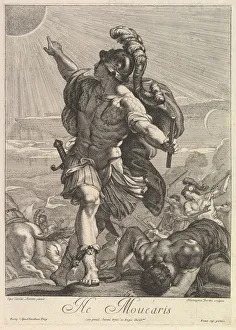 Joshua commanding the sun to stand still. Creator: Hieronymus Ferroni Joshua commanding the sun to stand still. Creator: Hieronymus Ferroni