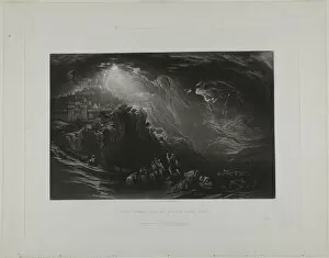 Canaan Gallery: Joshua Commanding the Sun to Stand Still, from Illustrations of the Bible, 1835