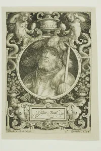 Bruyn Nicolaes De Prints: Joshua, plate four from The Nine Worthies