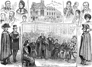 Town Hall Prints: Jottings at the opening of the new Townhall at Hastings, 1881. Creator: W. P