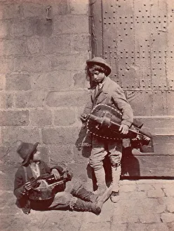 Joueurs de vielle, 1850-53. Creator: Louis-Desire Blanquart-Evrard