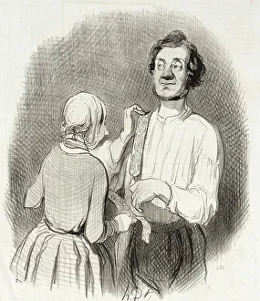 Un jour de fête et de bretelles, 1844. Creator: Honore Daumier