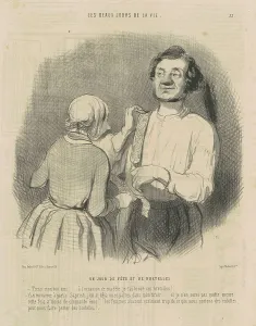 Braces Prints: Un jour de fête et de bretelles, 19th century. Creator: Honore Daumier