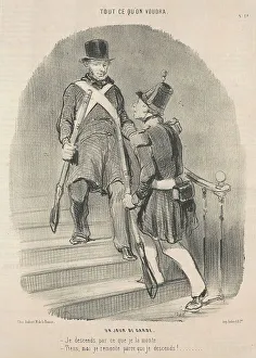 Guard Duty Prints: Un jour de garde, 19th century. Creator: Honore Daumier