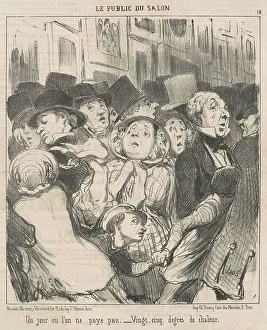 Salon Prints: Un jour ou l'on ne paye pas, 19th century. Creator: Honore Daumier
