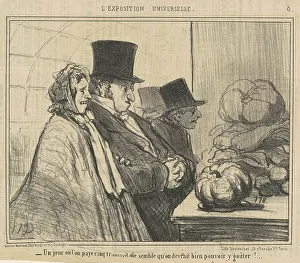 Universal Exhibition Prints: Un jour ou l'on paye cinq francs, 19th century. Creator: Honore Daumier