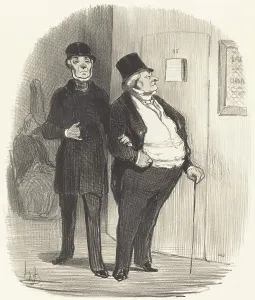 Fundraising Prints: Un jour de representation a benefice... 1852. Creator: Honore Daumier