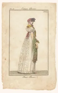 Floral Dress Prints: Journal of Ladies and Fashions, 1804-1805. Creator: Unknown