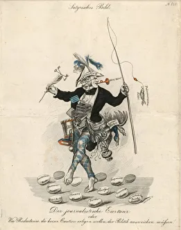 Censorship Prints: The journalistic egg dance, c. 1840