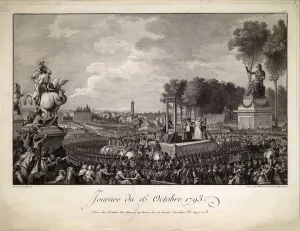 Conciergerie Prints: Journee du 16 octobre 1793 (The Execution of Marie Antoinette on October 16, 1793), c