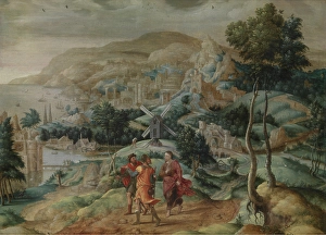 Disciples Prints: The Journey to Emmaus. Creator: Lucas Gassel