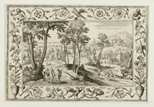 Adrian Collaert Gallery: The Journey to Emmaus, from Landscapes with Old and New Testament Scenes